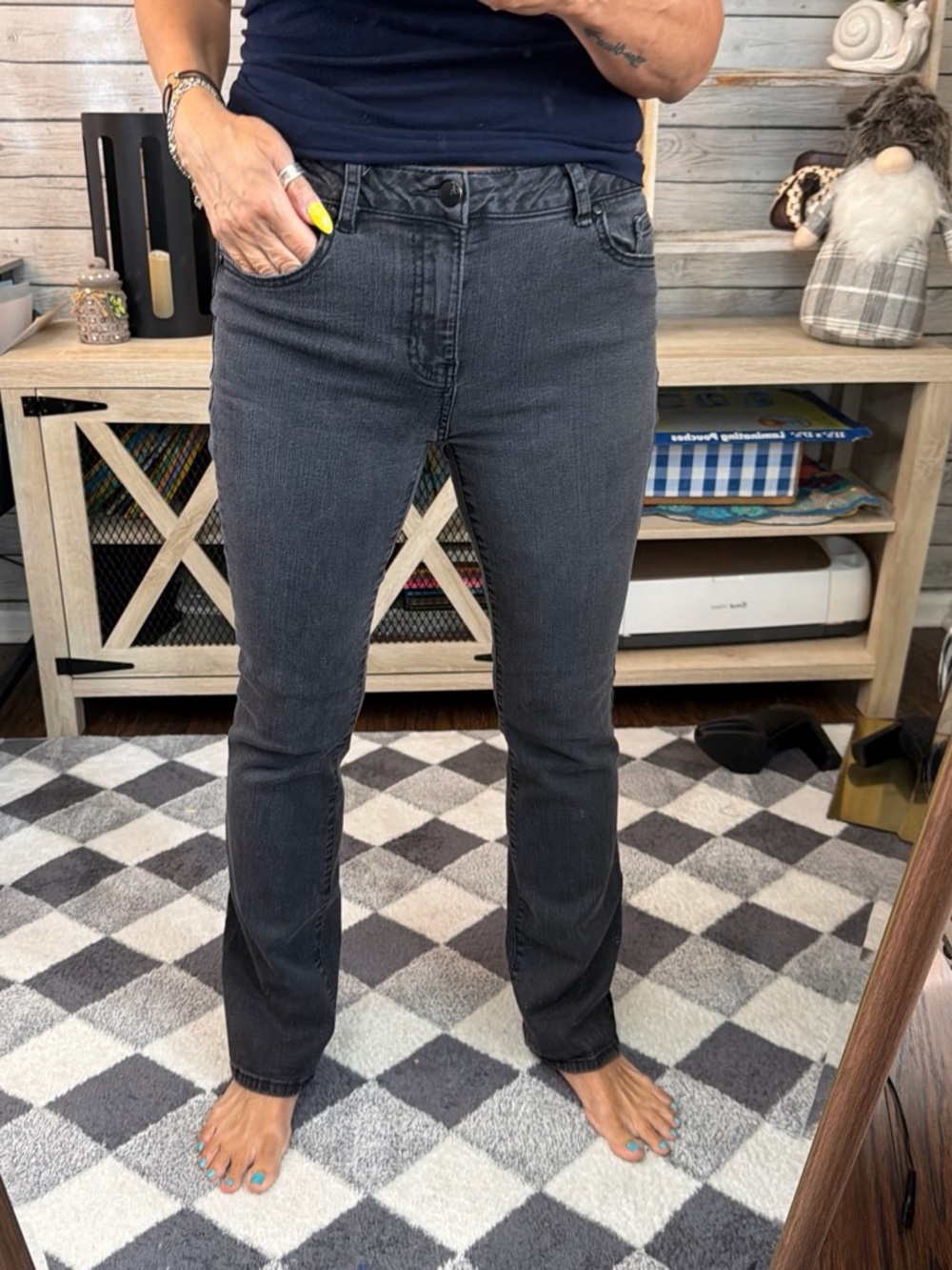 D jeans Black Slim Straight Jeans - Picture 7 of 8